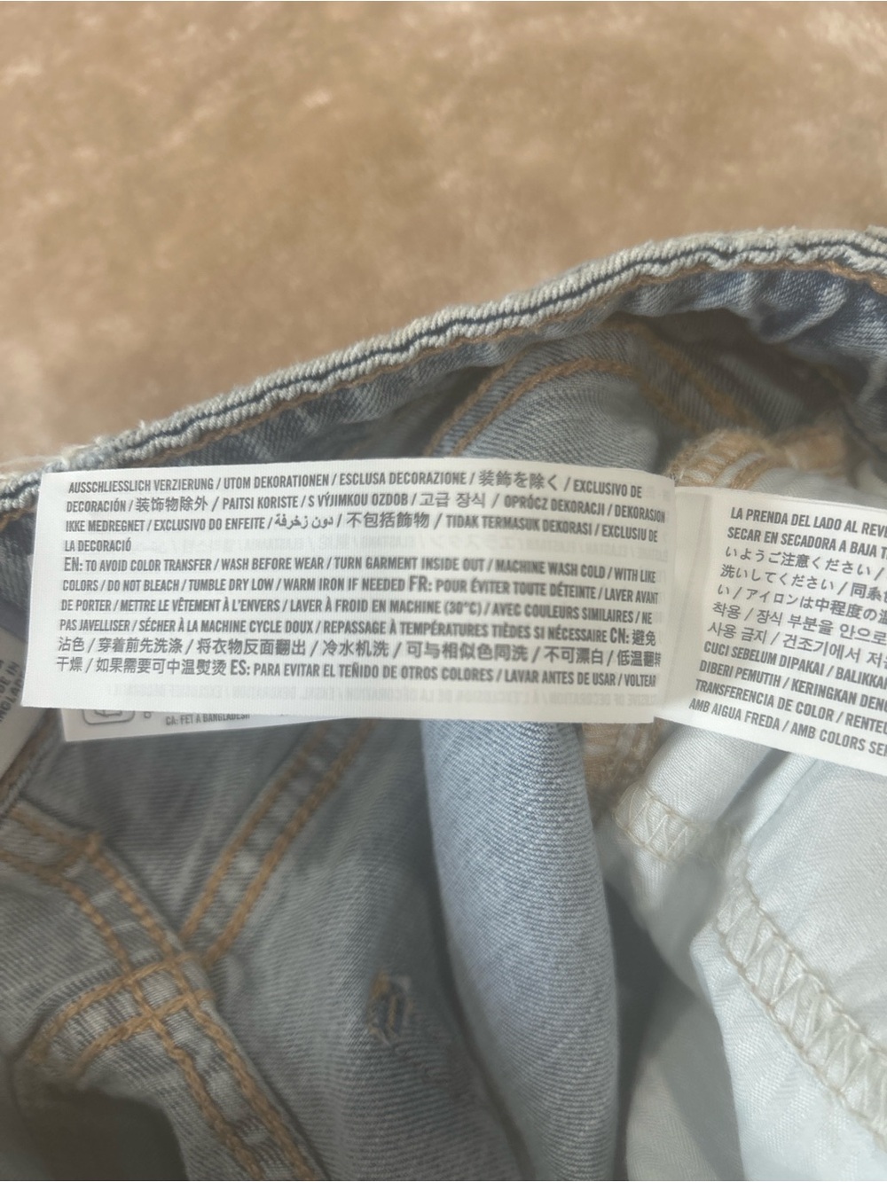 Abercrombie kids high rise wide leg jeans girl size 17/18 long blue baggy grunge - Picture 11 of 13